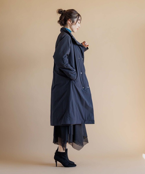 RAW FUDGE（ローファッジ）の「ツイード×ビンテージタフタリバーシブルダウン（ダウンジャケット/コート・レディース・ブラック/ネイビー・M）」の6枚目の写真