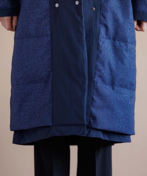 RAW FUDGE（ローファッジ）の「ツイード×ビンテージタフタリバーシブルダウン（ダウンジャケット/コート・レディース・ブラック/ネイビー・M）」の15枚目の写真