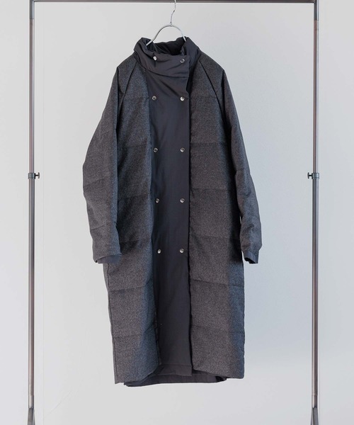 RAW FUDGE（ローファッジ）の「ツイード×ビンテージタフタリバーシブルダウン（ダウンジャケット/コート・レディース・ブラック/ネイビー・M）」の21枚目の写真