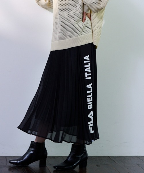 FILA（フィラ）の「＜ＦＩＬＡ/フィラ＞シフォンプリーツスカート（スカート・レディース・ブラック/テラコッタ・M/LL/L）」の13枚目の写真