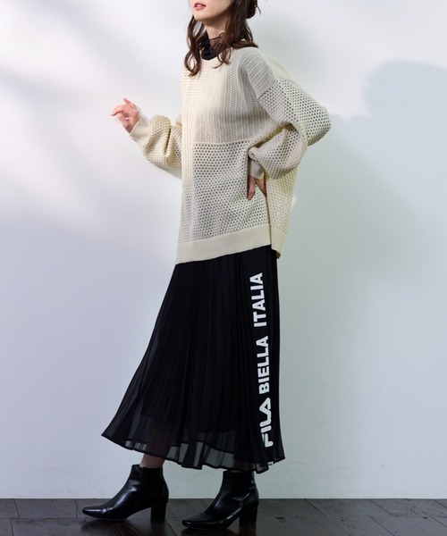 FILA プリーツスカート Lサイズ クリーム色 在庫処分特価】【USサイズ】FILA(フィラ) レディース Julie