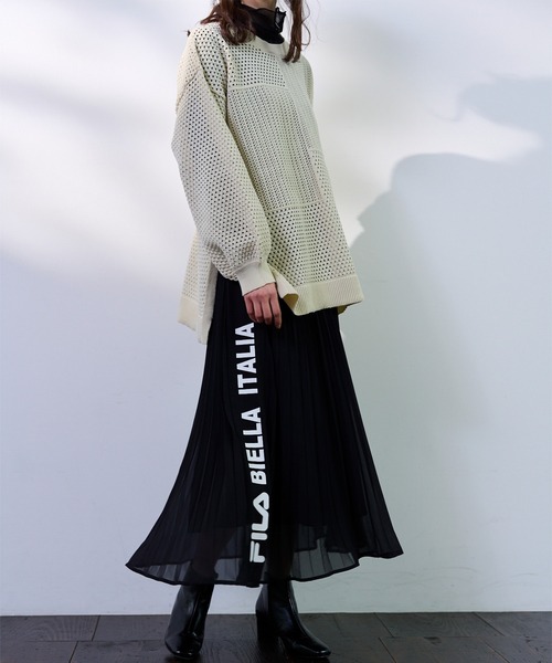 FILA（フィラ）の「＜ＦＩＬＡ/フィラ＞シフォンプリーツスカート（スカート・レディース・ブラック/テラコッタ・M/LL/L）」の14枚目の写真