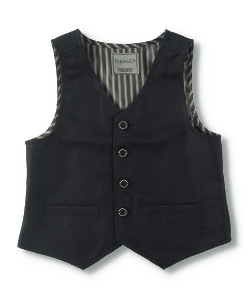 BRANSHES（ブランシェス）の「【キメ服】フォーマルベスト（スーツベスト・キッズ・ネイビー/グレー・110/130/120）」の3枚目の写真