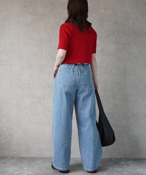 SELECT LEVERY(セレクトリベリー)の「ワイドデニムパンツ(デニムパンツ・レディース・ブルー/ワンウォッシュ/ネイビー/ブラック/ホワイト・MEDIUM/LARGE/X-LARGE/SMALL)」の16枚目の写真