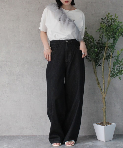 SELECT LEVERY(セレクトリベリー)の「ワイドデニムパンツ(デニムパンツ・レディース・ブルー/ワンウォッシュ/ネイビー/ブラック/ホワイト・MEDIUM/LARGE/X-LARGE/SMALL)」の20枚目の写真
