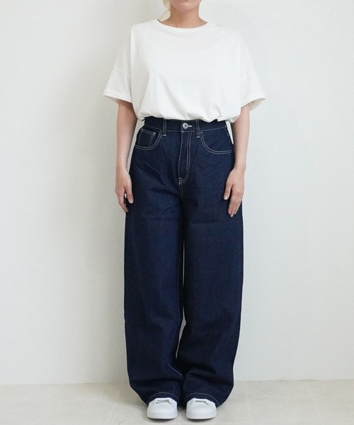 SELECT LEVERY(セレクトリベリー)の「ワイドデニムパンツ(デニムパンツ・レディース・ブルー/ワンウォッシュ/ネイビー/ブラック/ホワイト・MEDIUM/LARGE/X-LARGE/SMALL)」の21枚目の写真