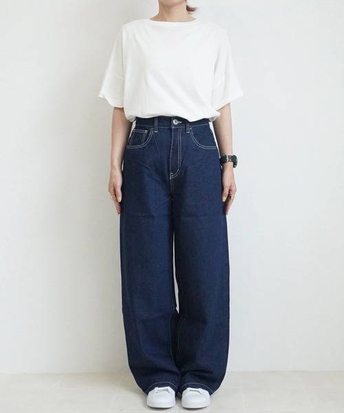SELECT LEVERY(セレクトリベリー)の「ワイドデニムパンツ(デニムパンツ・レディース・ブルー/ワンウォッシュ/ネイビー/ブラック/ホワイト・MEDIUM/LARGE/X-LARGE/SMALL)」の22枚目の写真