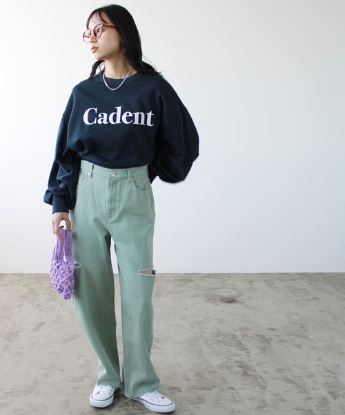 GeeRA（ジーラ）の「アソートカットアウトダメージパンツ（デニムパンツ・レディース・ブラック/オフホワイト/ミント/ブルー系その他・SMALL/MEDIUM）」の7枚目の写真