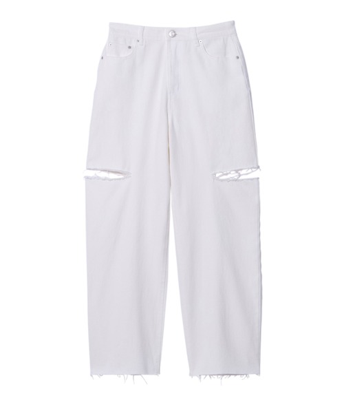 GeeRA（ジーラ）の「アソートカットアウトダメージパンツ（デニムパンツ・レディース・ブラック/オフホワイト/ミント/ブルー系その他・SMALL/MEDIUM）」の22枚目の写真