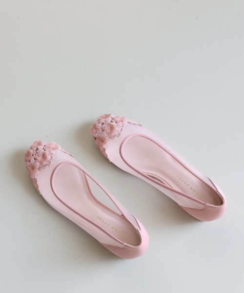 JELLY BEANS（ジェリービーンズ）の「レースフラワートゥシアーパンプス(204-12880)JELLY BEANS(ジェリービーンズ)（パンプス・レディース・ベージュ/グリーン/ピンク・24.5/23/23.5/22.5/24）」の21枚目の写真