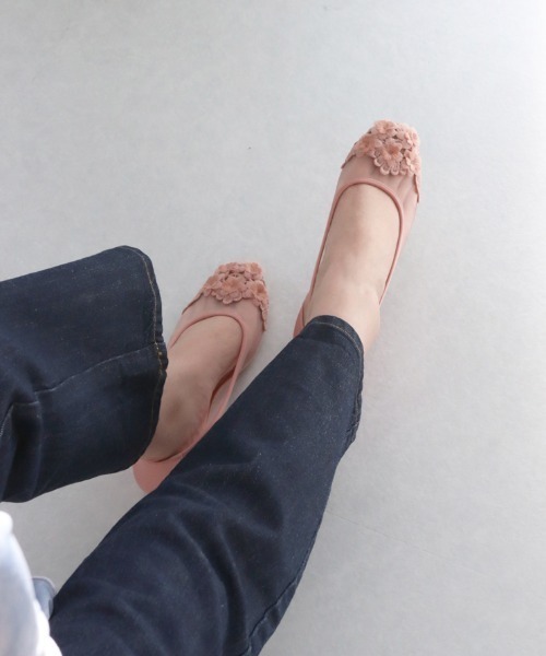 JELLY BEANS（ジェリービーンズ）の「レースフラワートゥシアーパンプス(204-12880)JELLY BEANS(ジェリービーンズ)（パンプス・レディース・ベージュ/グリーン/ピンク・24.5/23/23.5/22.5/24）」の11枚目の写真