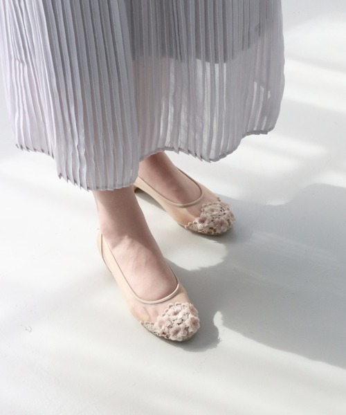 JELLY BEANS（ジェリービーンズ）の「レースフラワートゥシアーパンプス(204-12880)JELLY BEANS(ジェリービーンズ)（パンプス・レディース・ベージュ/グリーン/ピンク・24.5/23/23.5/22.5/24）」の9枚目の写真