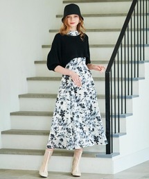 AND COUTURE クロップト丈ニット＋ラメツイードワンピース And Couture - クロップト丈ニット＋ラメツイードワンピースの