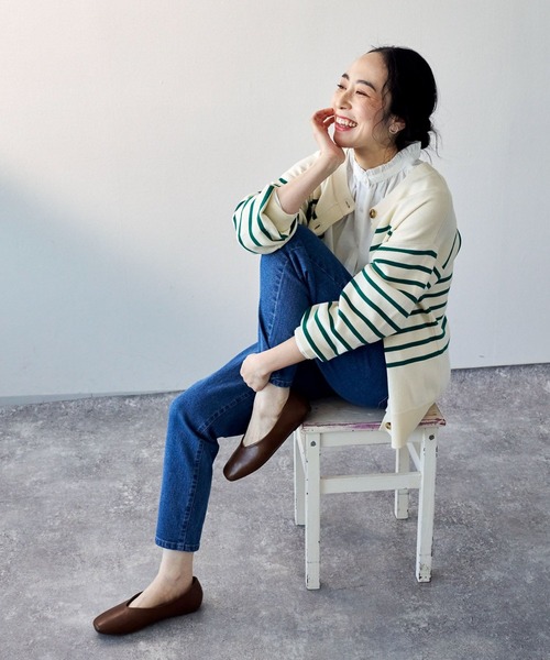 studio CLIP（スタディオクリップ）の「スッキリイージーデニムテーパードパンツ[プチ・プラスサイズあり]（デニムパンツ・レディース・ブラック/インディゴブルー/ブルー/アイボリー・SMALL/MEDIUM/LARGE/X-LARGE/XXX-LARGE/XX-LARGE/PM/PL）」の20枚目の写真