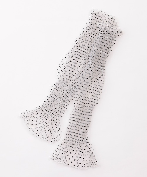 DISCOAT（ディスコート）の「【WEB限定】ドットチュールアームカバー（アームカバー・レディース・アイボリー/ブルー/ホワイト・FREE）」の5枚目の写真