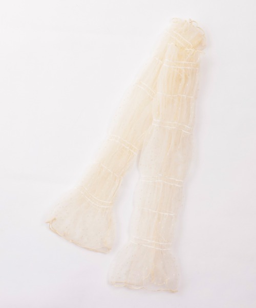 DISCOAT（ディスコート）の「【WEB限定】ドットチュールアームカバー（アームカバー・レディース・アイボリー/ブルー/ホワイト・FREE）」の8枚目の写真