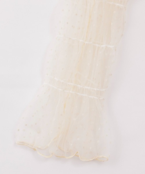 DISCOAT（ディスコート）の「【WEB限定】ドットチュールアームカバー（アームカバー・レディース・アイボリー/ブルー/ホワイト・FREE）」の9枚目の写真