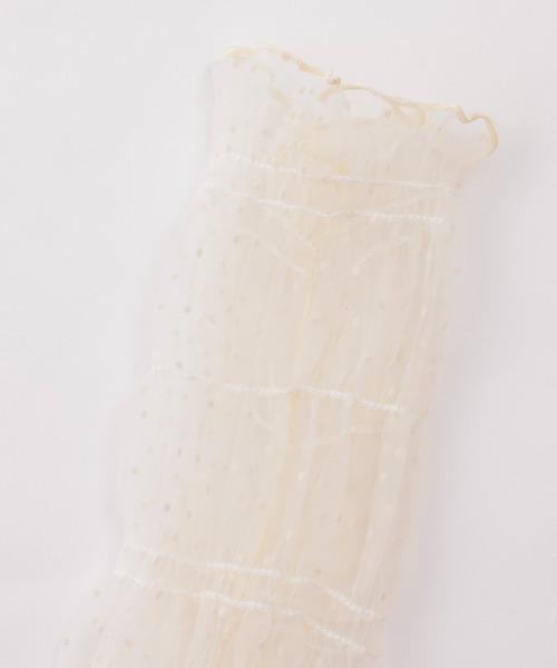 DISCOAT（ディスコート）の「【WEB限定】ドットチュールアームカバー（アームカバー・レディース・アイボリー/ブルー/ホワイト・FREE）」の10枚目の写真