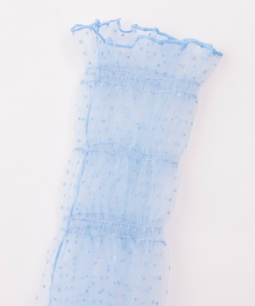 DISCOAT（ディスコート）の「【WEB限定】ドットチュールアームカバー（アームカバー・レディース・アイボリー/ブルー/ホワイト・FREE）」の12枚目の写真