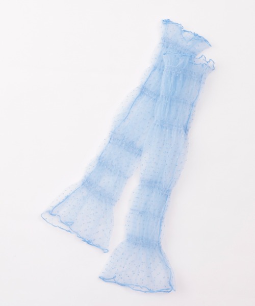 DISCOAT（ディスコート）の「【WEB限定】ドットチュールアームカバー（アームカバー・レディース・アイボリー/ブルー/ホワイト・FREE）」の19枚目の写真