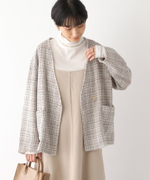 LEPSIM（レプシィム）の「ツイードノーカラージャケット 174260（ノー