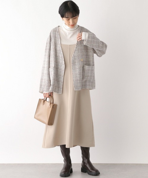 LEPSIM（レプシィム）の「ツイードノーカラージャケット 174260（ノー