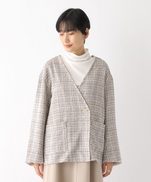 LEPSIM（レプシィム）の「ツイードノーカラージャケット 174260（ノー