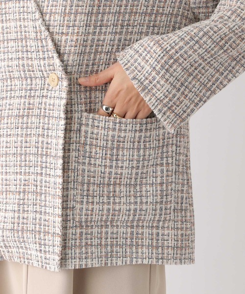 LEPSIM（レプシィム）の「ツイードノーカラージャケット 174260（ノー