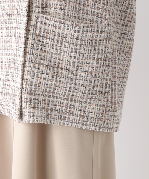 LEPSIM（レプシィム）の「ツイードノーカラージャケット　174260（ノーカラージャケット・レディース・オフホワイト/ブラック・FREE）」の12枚目の写真