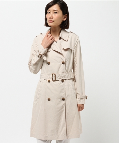 NATURAL BEAUTY BASIC(ナチュラルビューティーベーシック)の「ソフトトレンチロングコート(トレンチコート・レディース・ベージュ/ベージュ系その他/ネイビー・LARGE/SMALL/MEDIUM)」の1枚目の写真