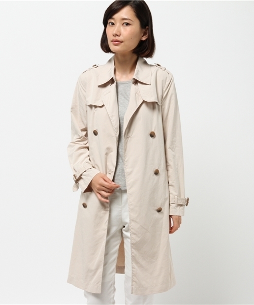 NATURAL BEAUTY BASIC(ナチュラルビューティーベーシック)の「ソフトトレンチロングコート(トレンチコート・レディース・ベージュ/ベージュ系その他/ネイビー・LARGE/SMALL/MEDIUM)」の7枚目の写真
