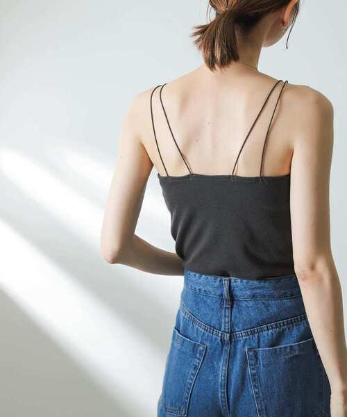 SENSE OF PLACE by URBAN RESEARCH(センスオブプレイスバイアーバンリサーチ)の「ダブルストラップカップツキキャミソール(キャミソール・レディース・オレンジ/ベージュ/ブラック/ライトベージュ/チャコールグレー/オフホワイト・ONE)」の8枚目の写真