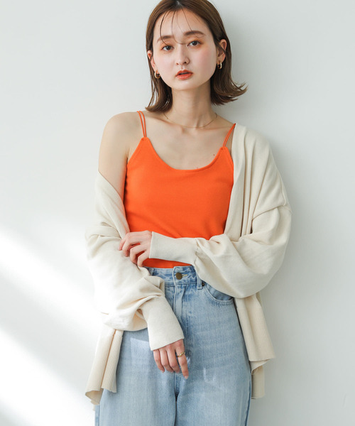 SENSE OF PLACE by URBAN RESEARCH(センスオブプレイスバイアーバンリサーチ)の「ダブルストラップカップツキキャミソール(キャミソール・レディース・オレンジ/ベージュ/ブラック/ライトベージュ/チャコールグレー/オフホワイト・ONE)」の19枚目の写真