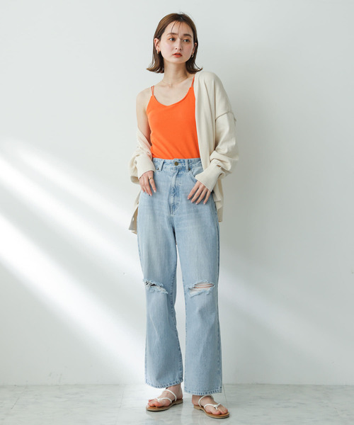 SENSE OF PLACE by URBAN RESEARCH(センスオブプレイスバイアーバンリサーチ)の「ダブルストラップカップツキキャミソール(キャミソール・レディース・オレンジ/ベージュ/ブラック/ライトベージュ/チャコールグレー/オフホワイト・ONE)」の21枚目の写真