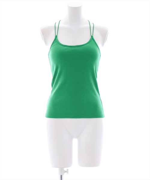 clear（クリア）の「カップ付リブキャミソール [着回し力抜群 大人 カジュアル ダブルストラップ]≪2024AW≫（キャミソール・レディース・ブラウン/カーキ/オフホワイト/ベージュ/サックスブルー/オレンジ/ブラック/グリーン/ピンク/ピンク系その他2/ブルー・F）」の7枚目の写真