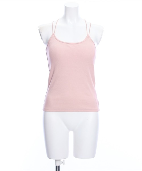 clear（クリア）の「カップ付リブキャミソール [着回し力抜群 大人 カジュアル ダブルストラップ]≪2024AW≫（キャミソール・レディース・ブラウン/カーキ/オフホワイト/ベージュ/サックスブルー/オレンジ/ブラック/グリーン/ピンク/ピンク系その他2/ブルー・F）」の10枚目の写真