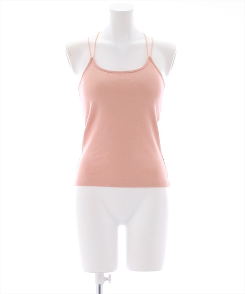clear（クリア）の「カップ付リブキャミソール [着回し力抜群 大人 カジュアル ダブルストラップ]≪2024AW≫（キャミソール・レディース・ブラウン/カーキ/オフホワイト/ベージュ/サックスブルー/オレンジ/ブラック/グリーン/ピンク/ピンク系その他2/ブルー・F）」の20枚目の写真