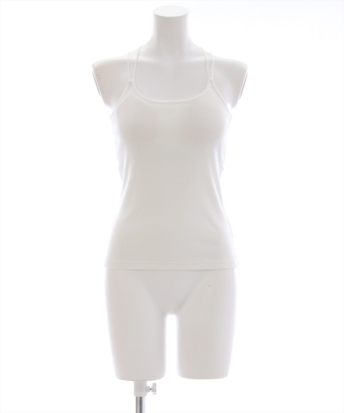 clear（クリア）の「カップ付リブキャミソール [着回し力抜群 大人 カジュアル ダブルストラップ]≪2024AW≫（キャミソール・レディース・ブラウン/カーキ/オフホワイト/ベージュ/サックスブルー/オレンジ/ブラック/グリーン/ピンク/ピンク系その他2/ブルー・F）」の18枚目の写真