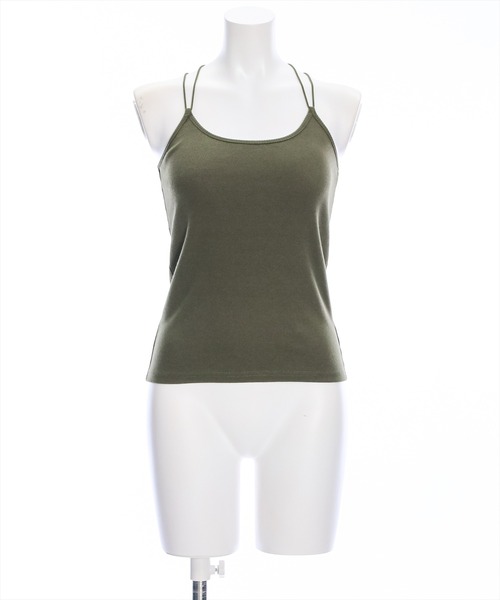 clear（クリア）の「カップ付リブキャミソール [着回し力抜群 大人 カジュアル ダブルストラップ]≪2024AW≫（キャミソール・レディース・ブラウン/カーキ/オフホワイト/ベージュ/サックスブルー/オレンジ/ブラック/グリーン/ピンク/ピンク系その他2/ブルー・F）」の15枚目の写真