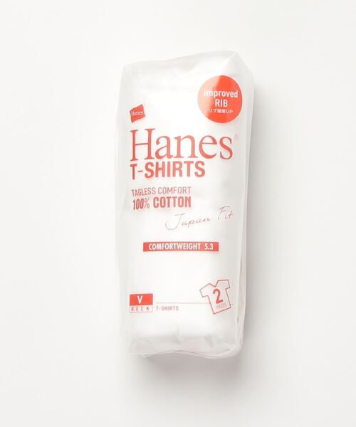 HANES(ヘインズ)の「【Hanes/ヘインズ】メンズ ジャパンフィット 【2枚組】VネックTシャツ(Tシャツ/カットソー・メンズ・ホワイト・SMALL/MEDIUM/LARGE/X-LARGE)」の5枚目の写真