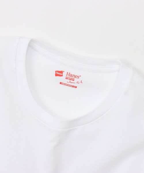 HANES(ヘインズ)の「【Hanes/ヘインズ】メンズ ジャパンフィット 【2枚組】VネックTシャツ(Tシャツ/カットソー・メンズ・ホワイト・SMALL/MEDIUM/LARGE/X-LARGE)」の4枚目の写真