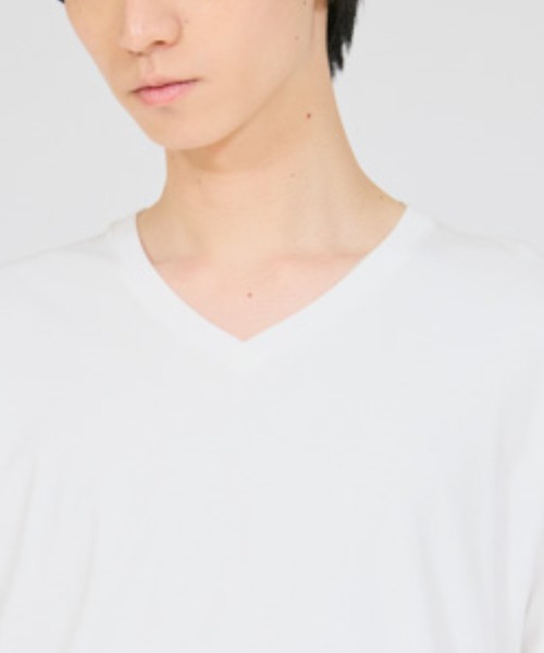 HANES(ヘインズ)の「【Hanes/ヘインズ】メンズ ジャパンフィット 【2枚組】VネックTシャツ(Tシャツ/カットソー・メンズ・ホワイト・SMALL/MEDIUM/LARGE/X-LARGE)」の7枚目の写真