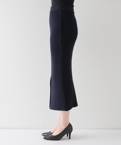 Deuxieme Classe（ドゥーズィエムクラス）の「Lily sof リブ スカート（スカート・レディース・ネイビー/ホワイト・36/38）」の20枚目の写真