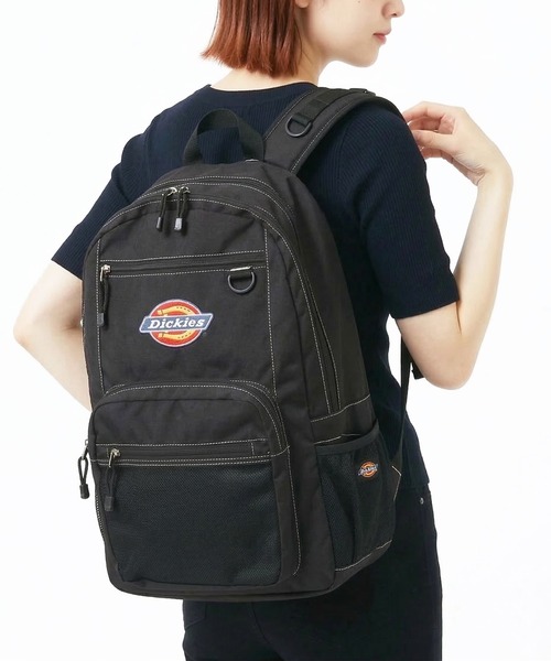 Dickies(ディッキーズ)の「【DICKIES】LOGO BACKPACK(バックパック/リュック・レディース・ブラック系その他/ブラック/ホワイト・FREE)」の3枚目の写真