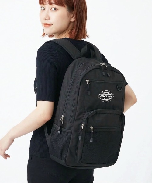 Dickies(ディッキーズ)の「【DICKIES】LOGO BACKPACK(バックパック/リュック・レディース・ブラック系その他/ブラック/ホワイト・FREE)」の1枚目の写真