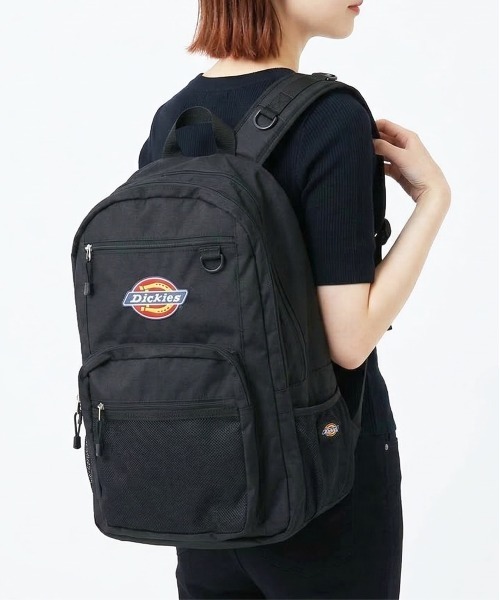 Dickies(ディッキーズ)の「【DICKIES】LOGO BACKPACK(バックパック/リュック・レディース・ブラック系その他/ブラック/ホワイト・FREE)」の2枚目の写真