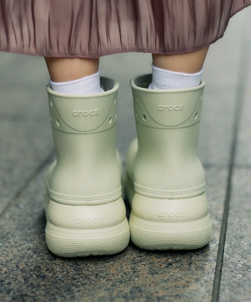 クロックス Crocs Crush Rain Boot ブーツ Green 希少 楽天市場