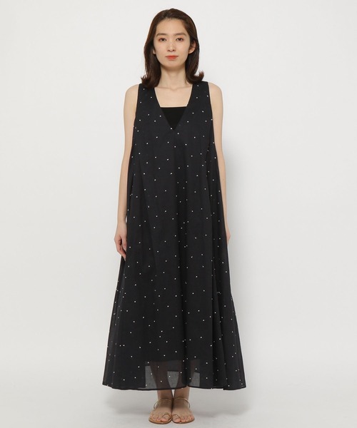 BABYLONE Indotサックワンピース ブラック BABYLONE（バビロン）の「Indotサックワンピース（ワンピース）」 - WEAR
