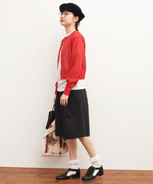 fig Ｌondon（フィグロンドン）の「RAW cardigan（カーディガン/ボレロ・レディース・アイボリー/サックスブルー/レッド/ブラック・FREE）」の22枚目の写真