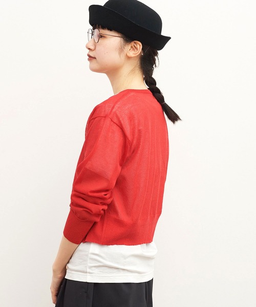 fig London raw cardigan サックス fig London（フィグロンドン）の「RAW cardigan（カーディガン